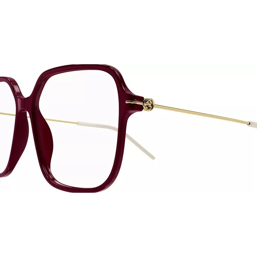 NWT Gucci GG1271o-003 Burgundy Gold 56mm Eyeglasses